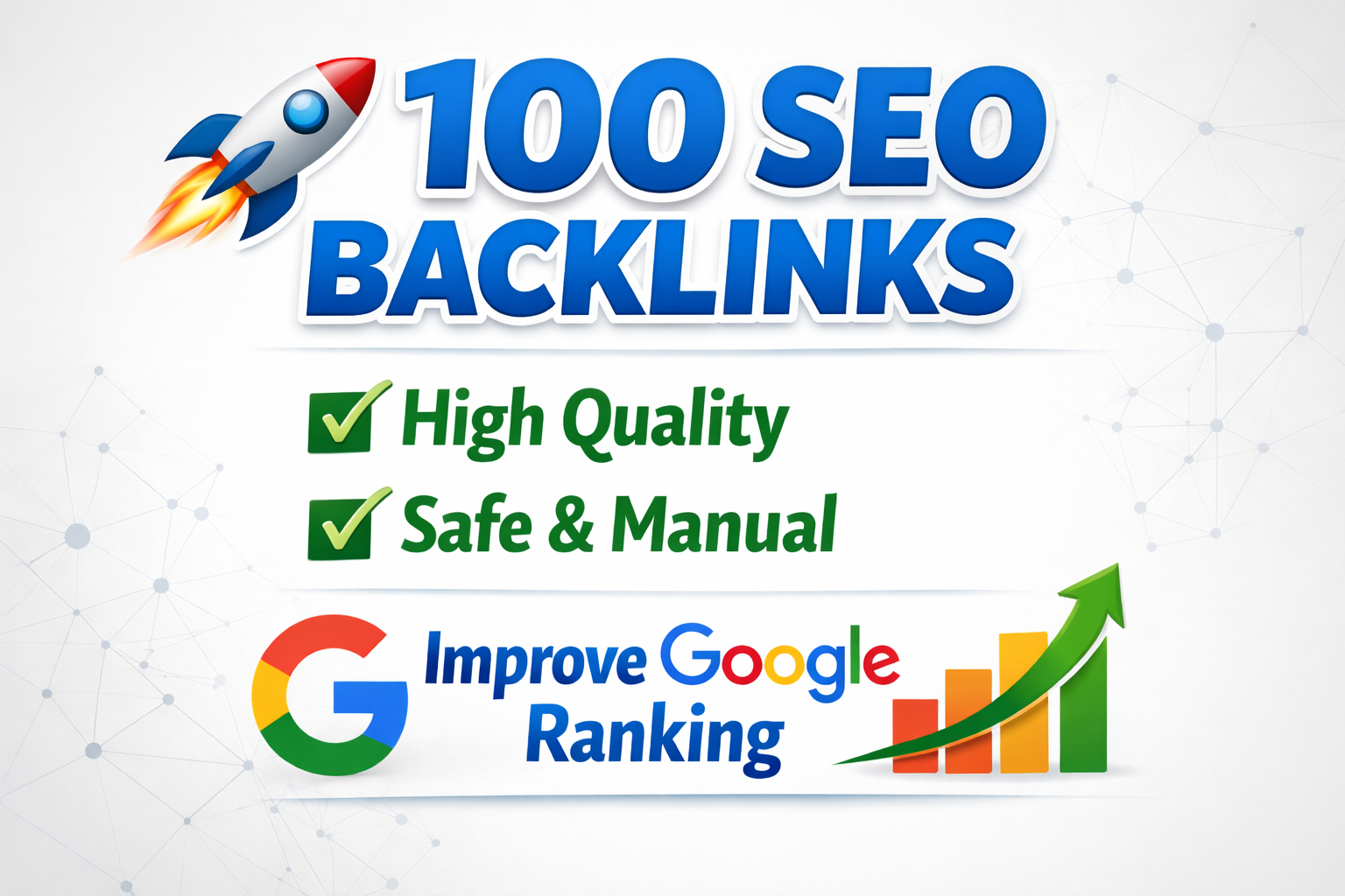 I will build 100 high-quality SEO backlinks for Google ranking