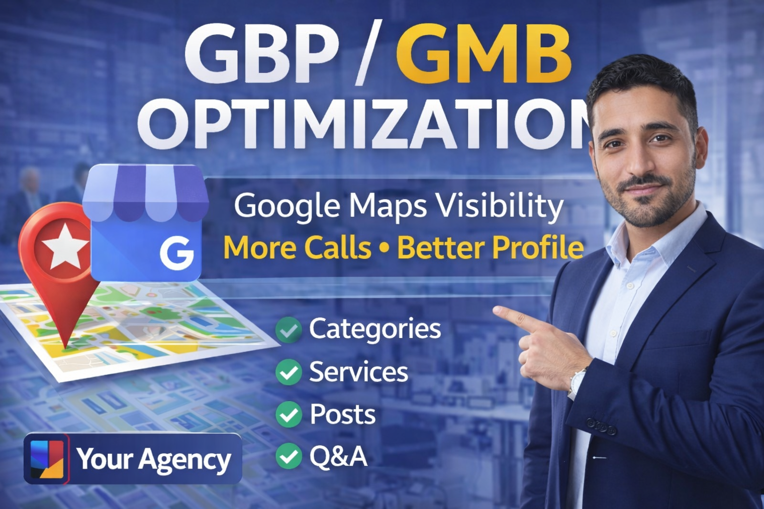 I will optimize your Google Business Profile (GMB/GBP) for better local visibility & more calls