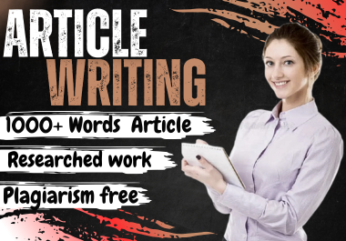 I will write 5 unique, plagiarism-free, SEO-friendly 1000+ word articles