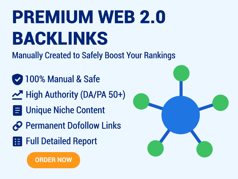Manual Web 2.0 Backlinks - Permanent High DA SEO Link...