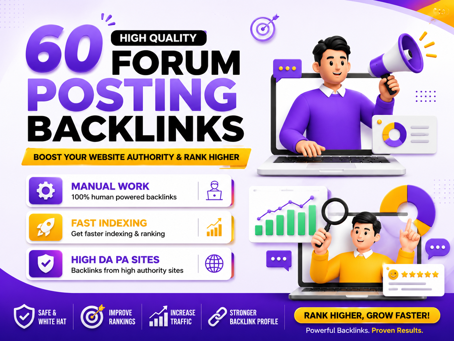 I will submit 60 manual forum posting backlinks on hi...