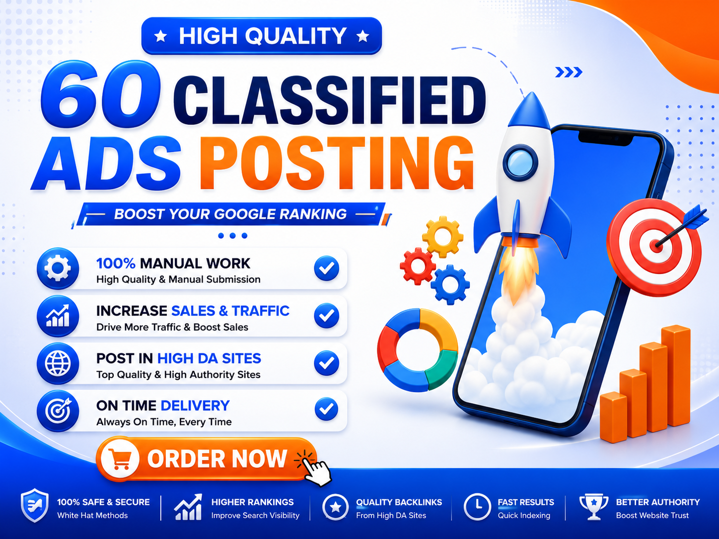 I will provide 60 classified ads posting backlinks fo...