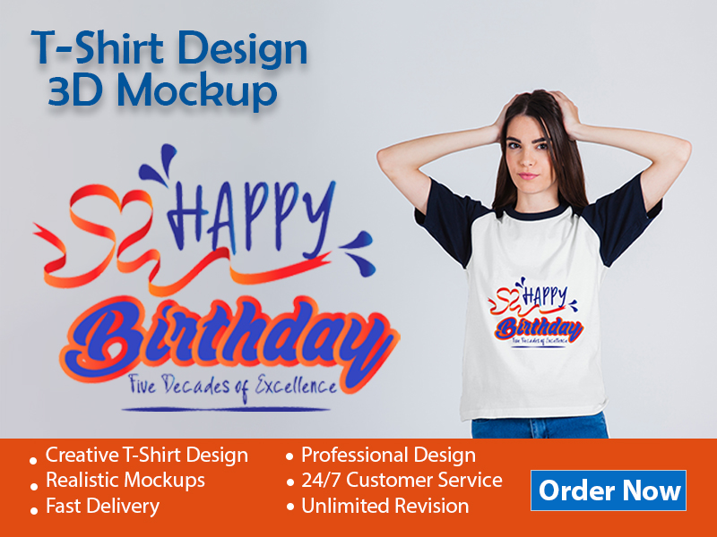 I will Design Creative T-Shirt Design & Realistic...