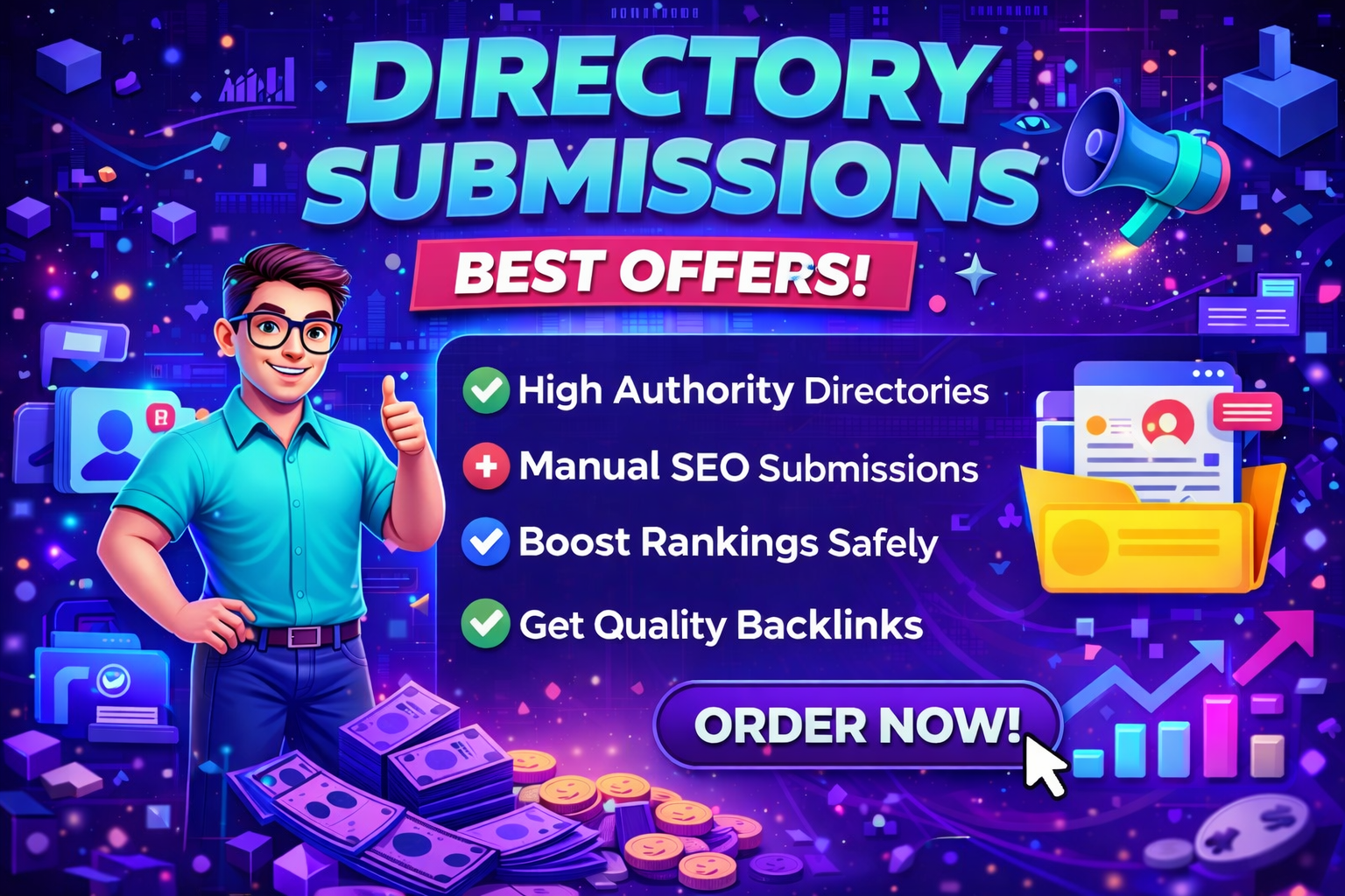 I Will Do Manual Directory Submission to 100+ High Authority Directories for Powerful SEO Backlinks
