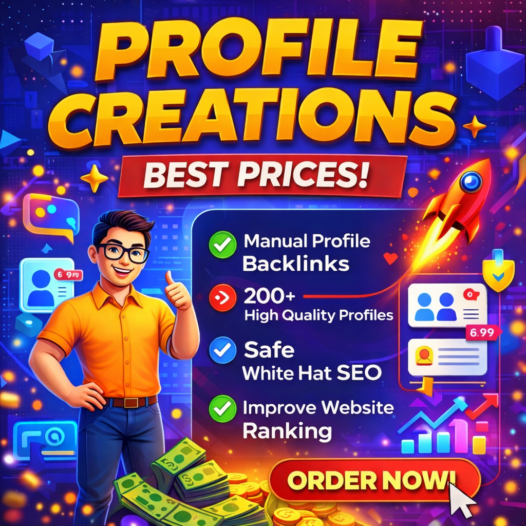 I Will Create 50 Premium Profile Backlinks on High DA...