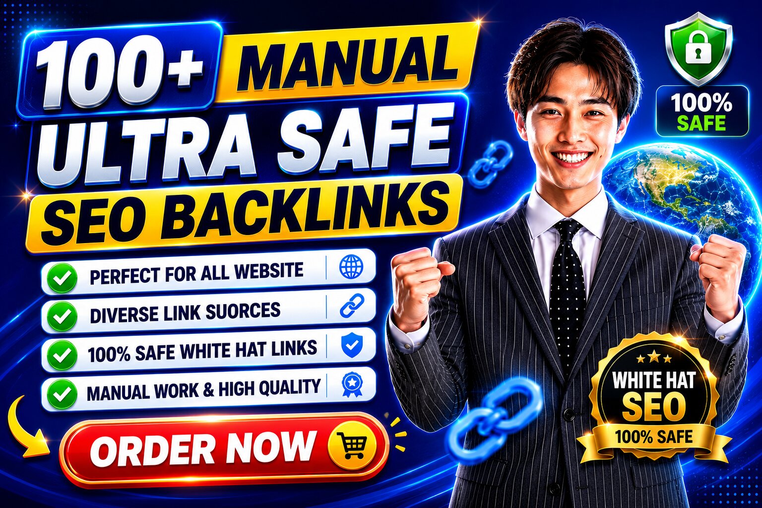 I will manually provide 100 seo backlinks high da qua...