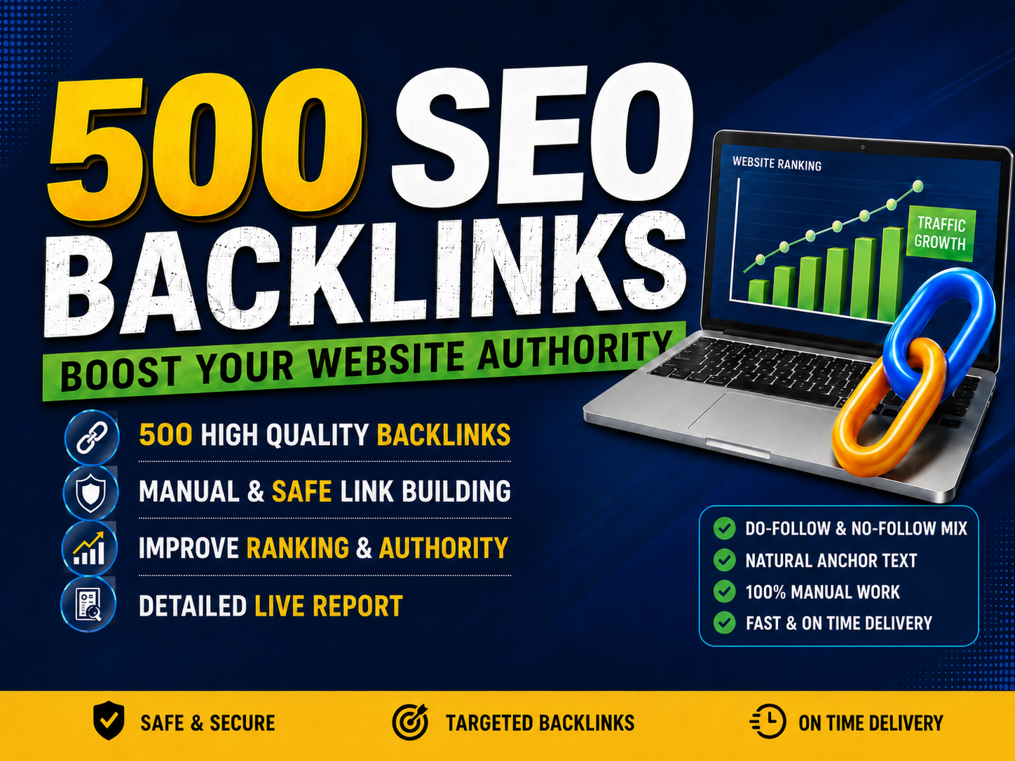I will build 500 SEO backlinks for your website