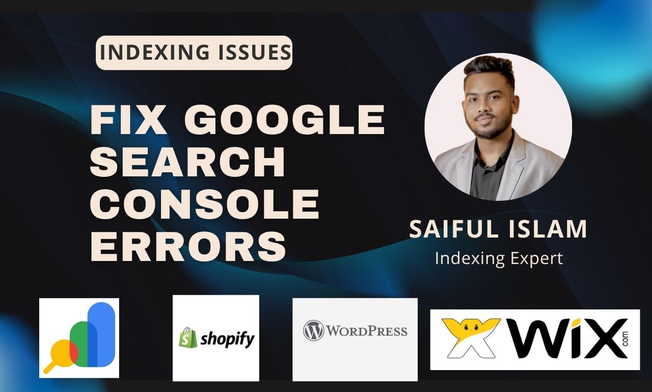 fix google search console errors, shopify wordpress wix indexing issues
