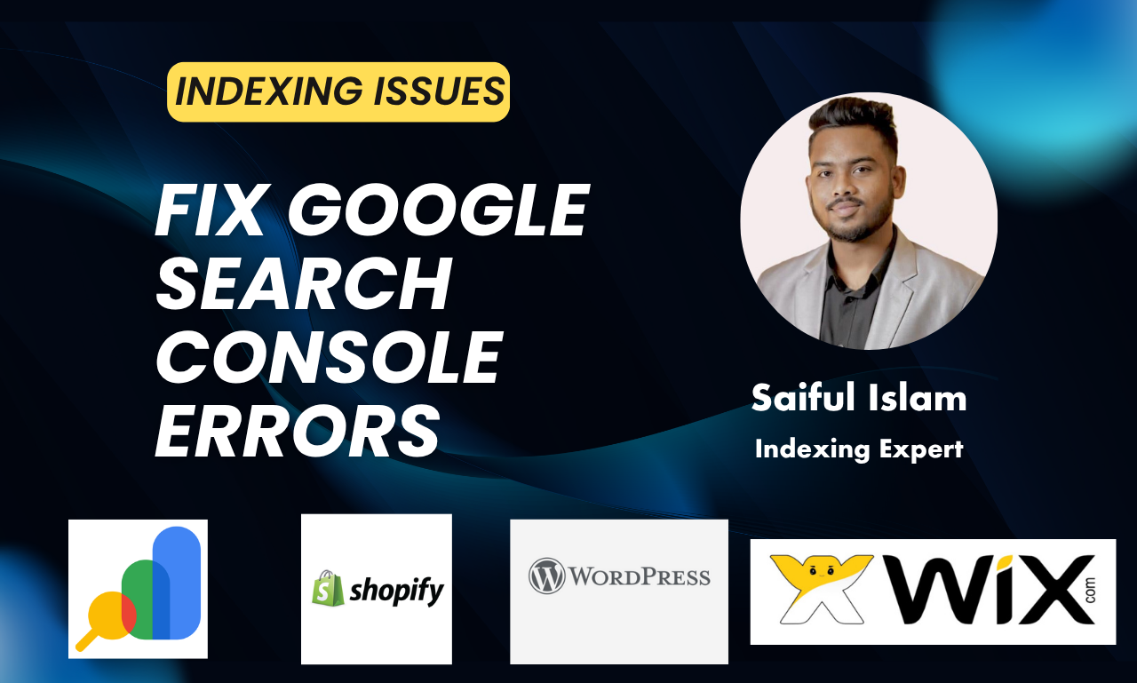 fix google search console errors, shopify wordpress wix indexing issues