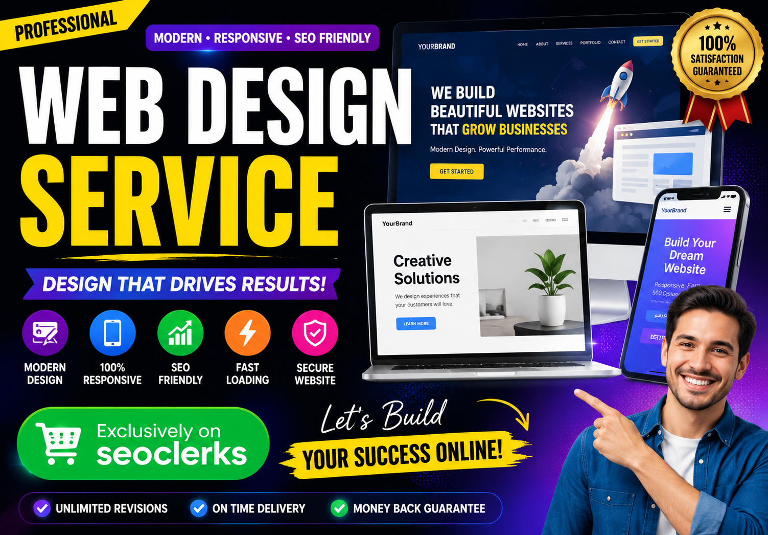 I Will Design a Professional, Responsive & SEO-Friendly Website That Converts Visitors into Customer