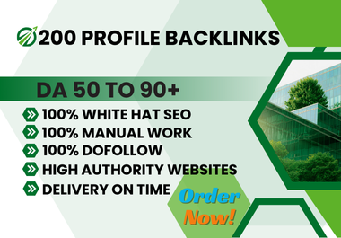 I will Create 200 High Authority Profile Creation Bac...