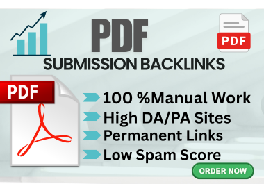 100 PDF Submission SEO Backlinks With High Quality DA PA