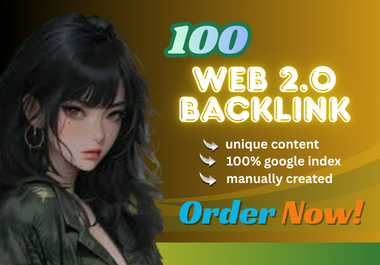 I will provide 100 manual Web 2.0 backlinks to rank y...