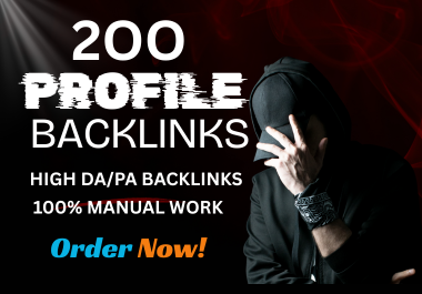 I will efficiently create 200 profile backlinks