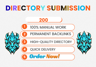 I will efficiently create 200 Directory Submission on...