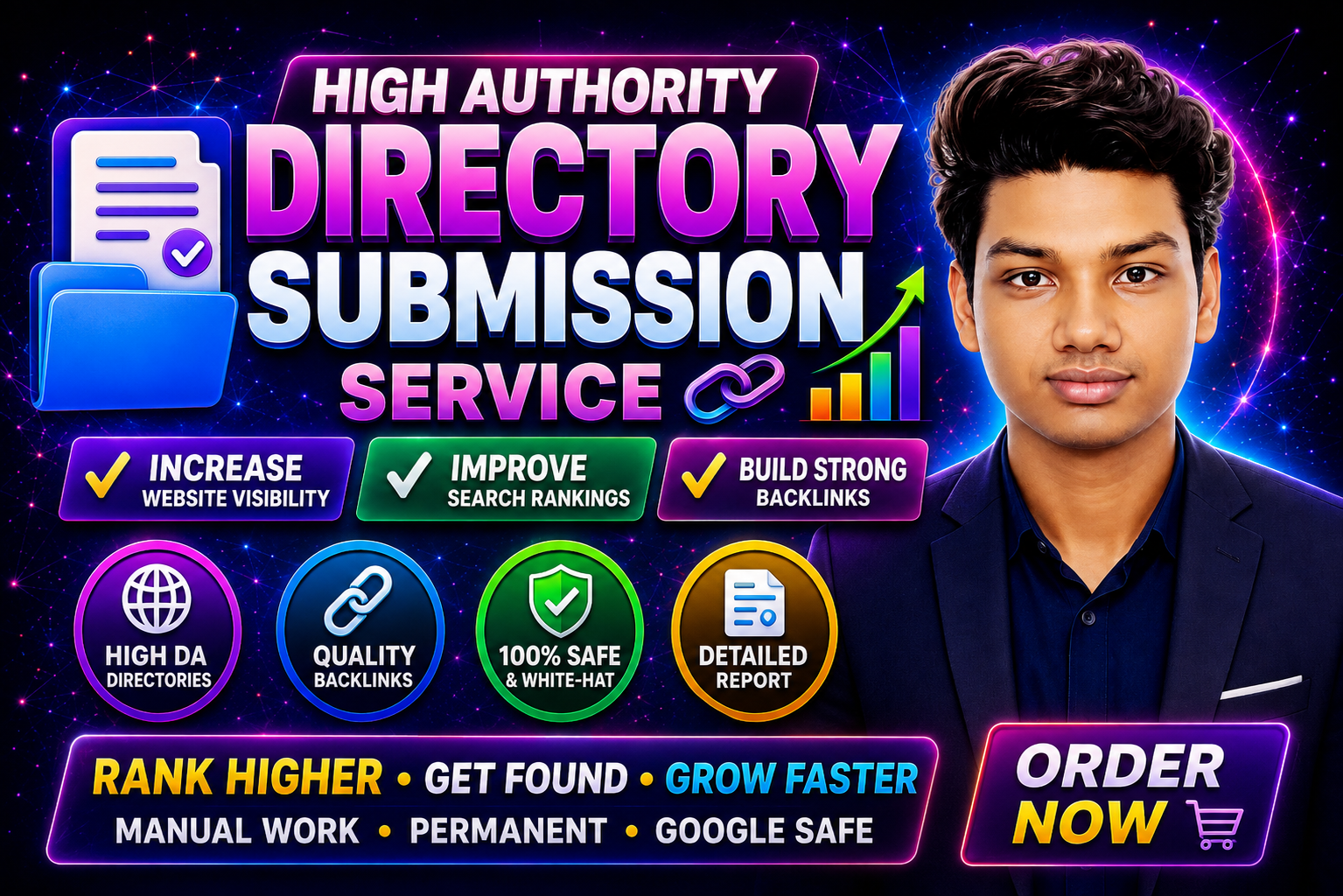 I Will Do 100 High DA Directory Submission Backlinks for SEO