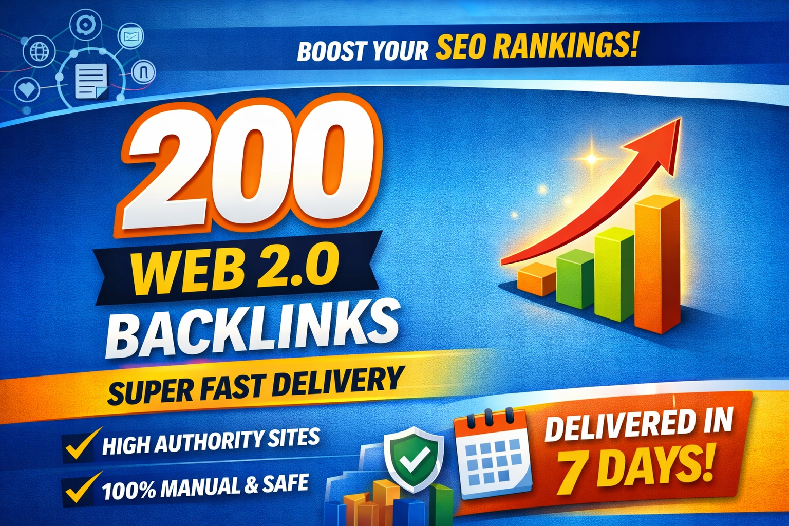 200 high-quality web 2.0 backlinks in 7 days for fast...