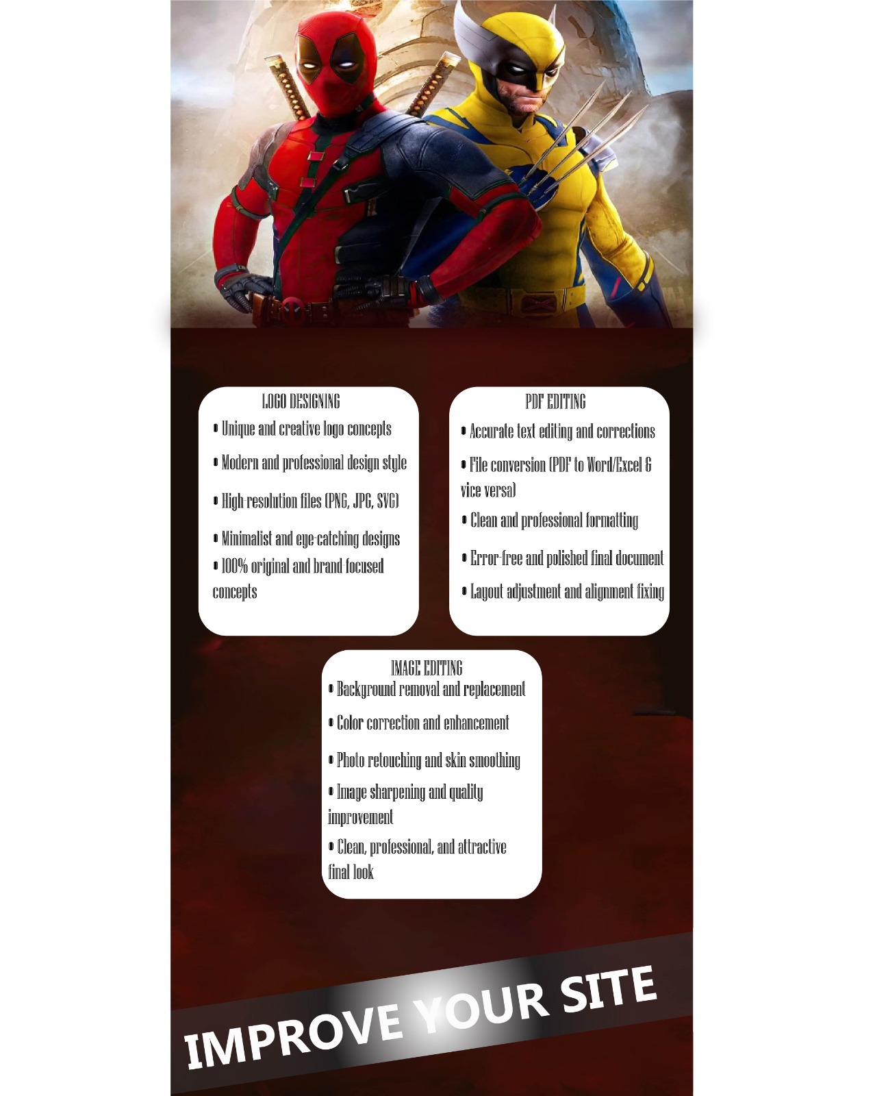 Professional Photo Editing, PDF Editing & Creative Logo Design Services