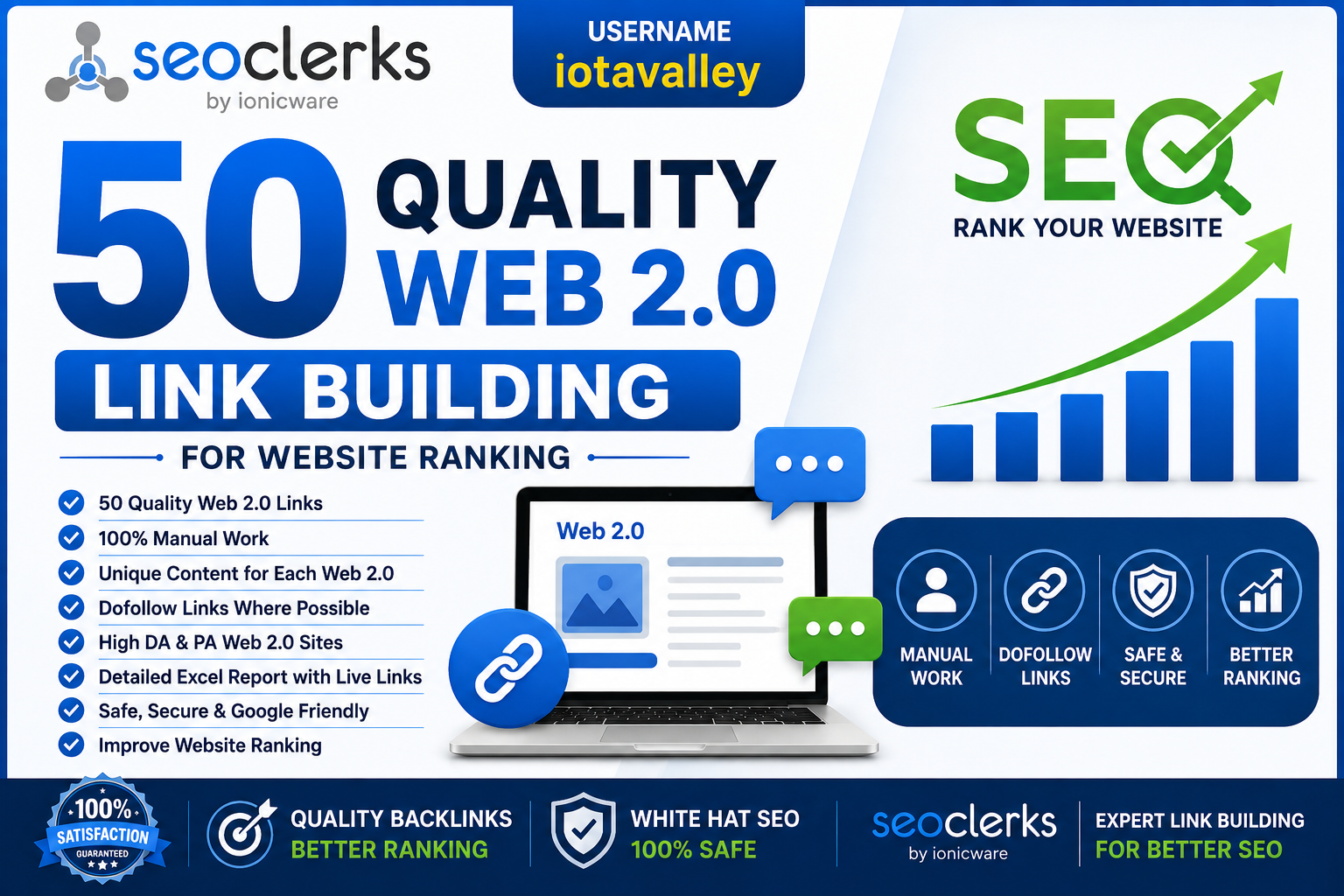 50 Quality Web 2.0 - Link Building for Website Rankin...