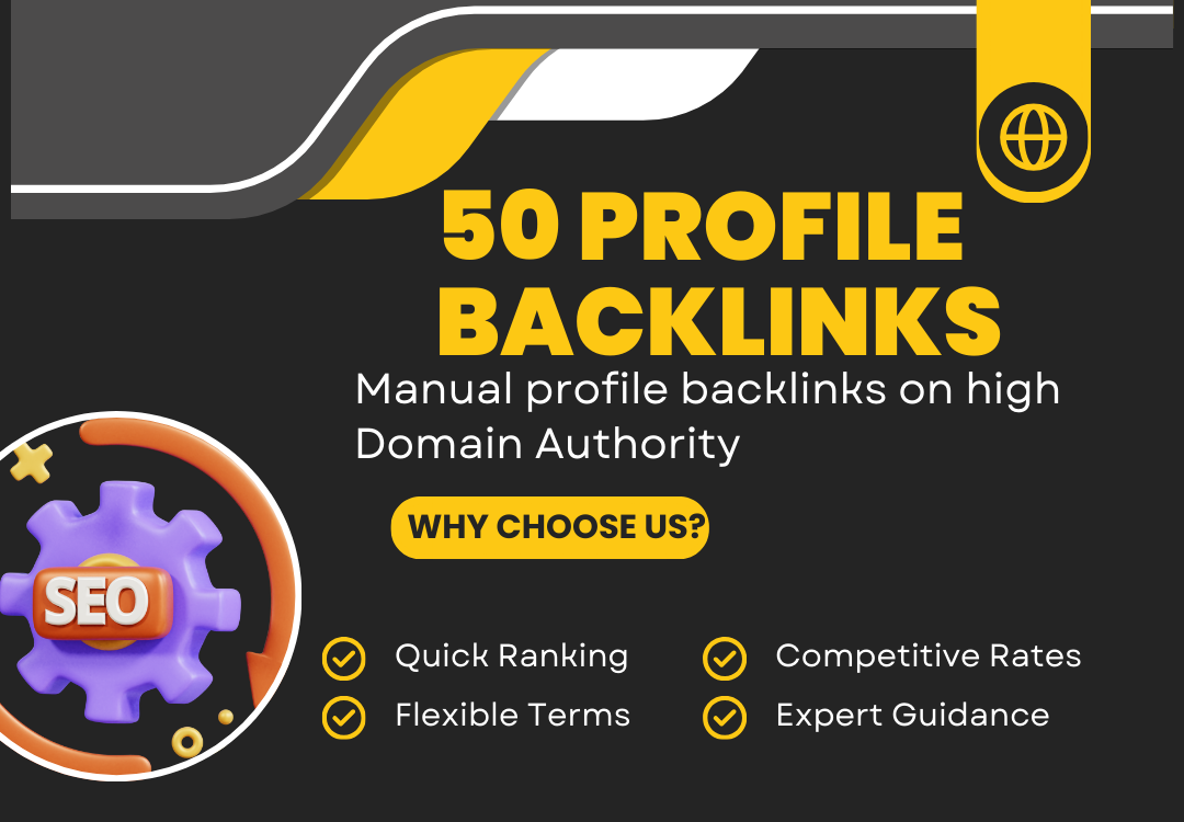 50 White-Hat Profile Creation Backlinks | High DA SEO Authority Links