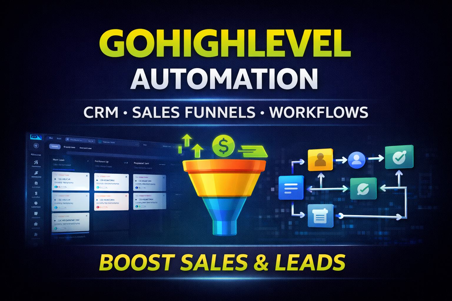 I will build GoHighLevel CRM automation, sales funne...