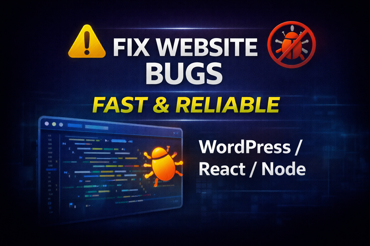I will fix bugs, errors, and issues in your website...