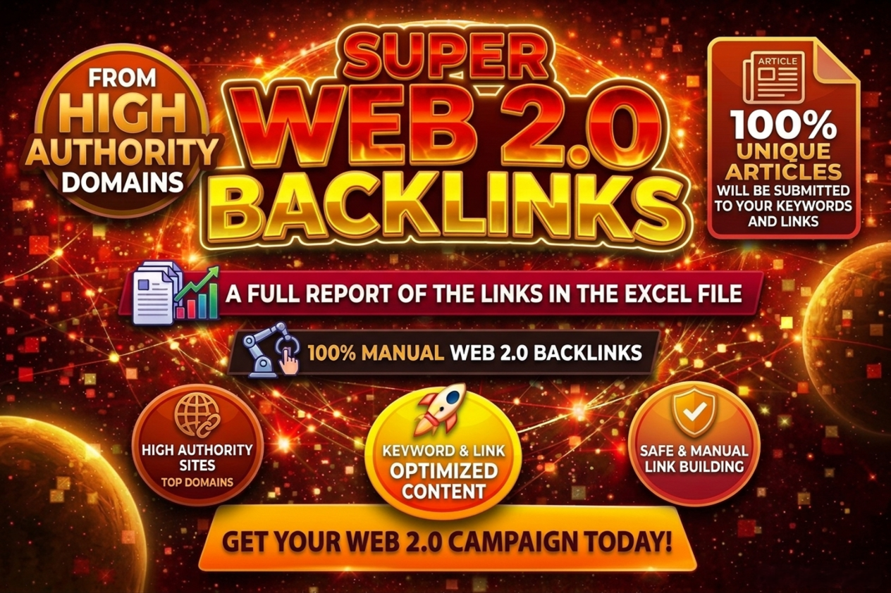 I Will Create 50 Web2.0 Backlinks Get DA 50+ Links To Boost Your Rankings