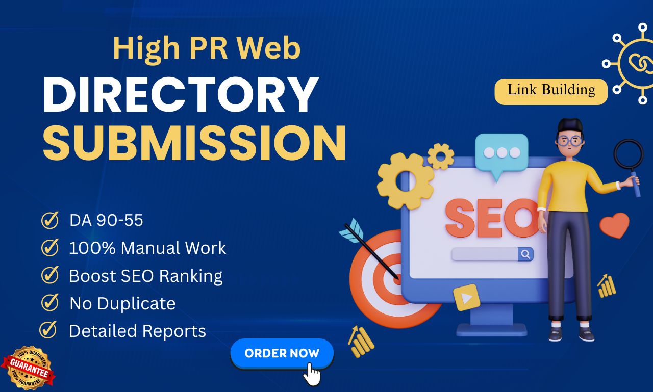 I will build 100 high quality directory submission an...