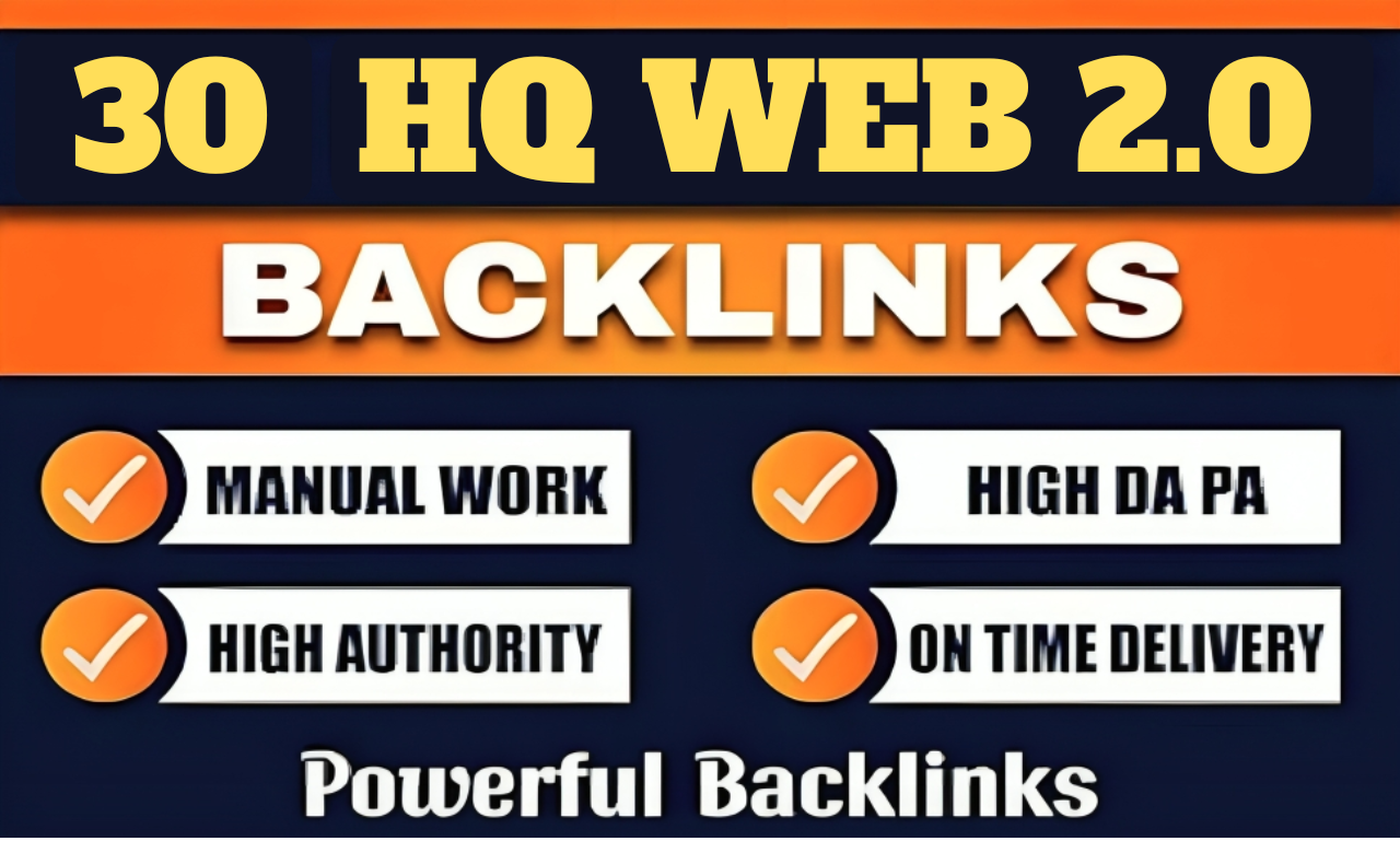 Create High Quality 30 Web 2.0 Backlinks on medium pe...