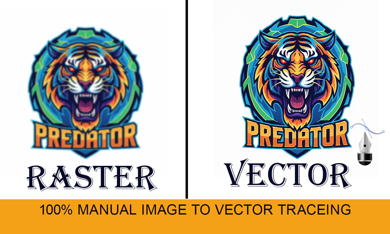 I will manually convert your image to clean vector ar...