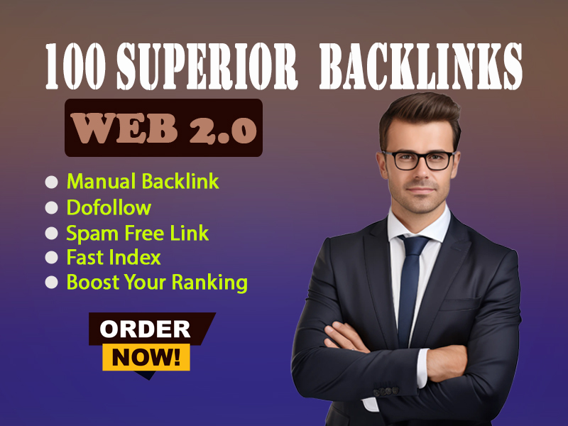 I'll create 100 superior Web 2.0 backlinks to improve...