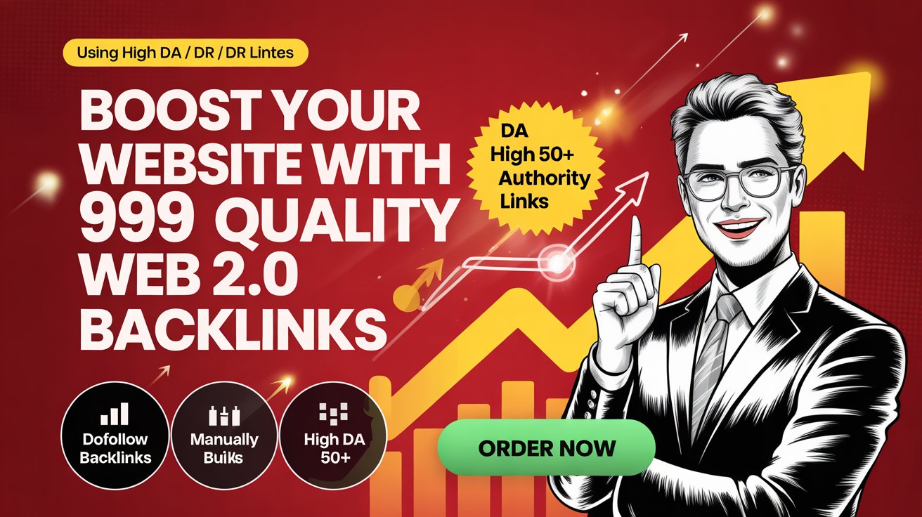 Boost Your Website with 999 Quality Web 2.0 Backlinks...