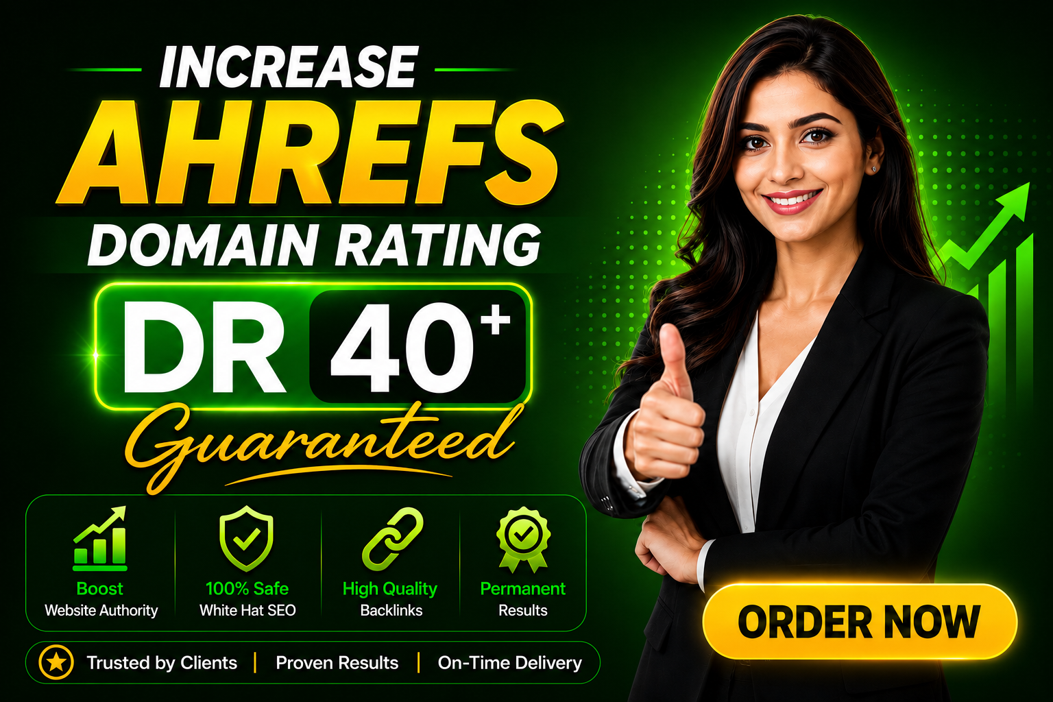 I Will Increase Ahrefs DR 40+ with Premium Authority SEO Backlinks Guranteed