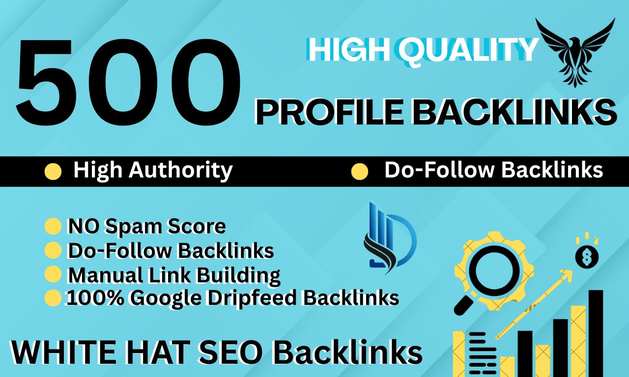 I will build 500 high authority profile Backlinks fro...