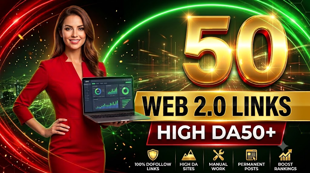 I Will Provide 50 High DA Web2.0 Backlinks