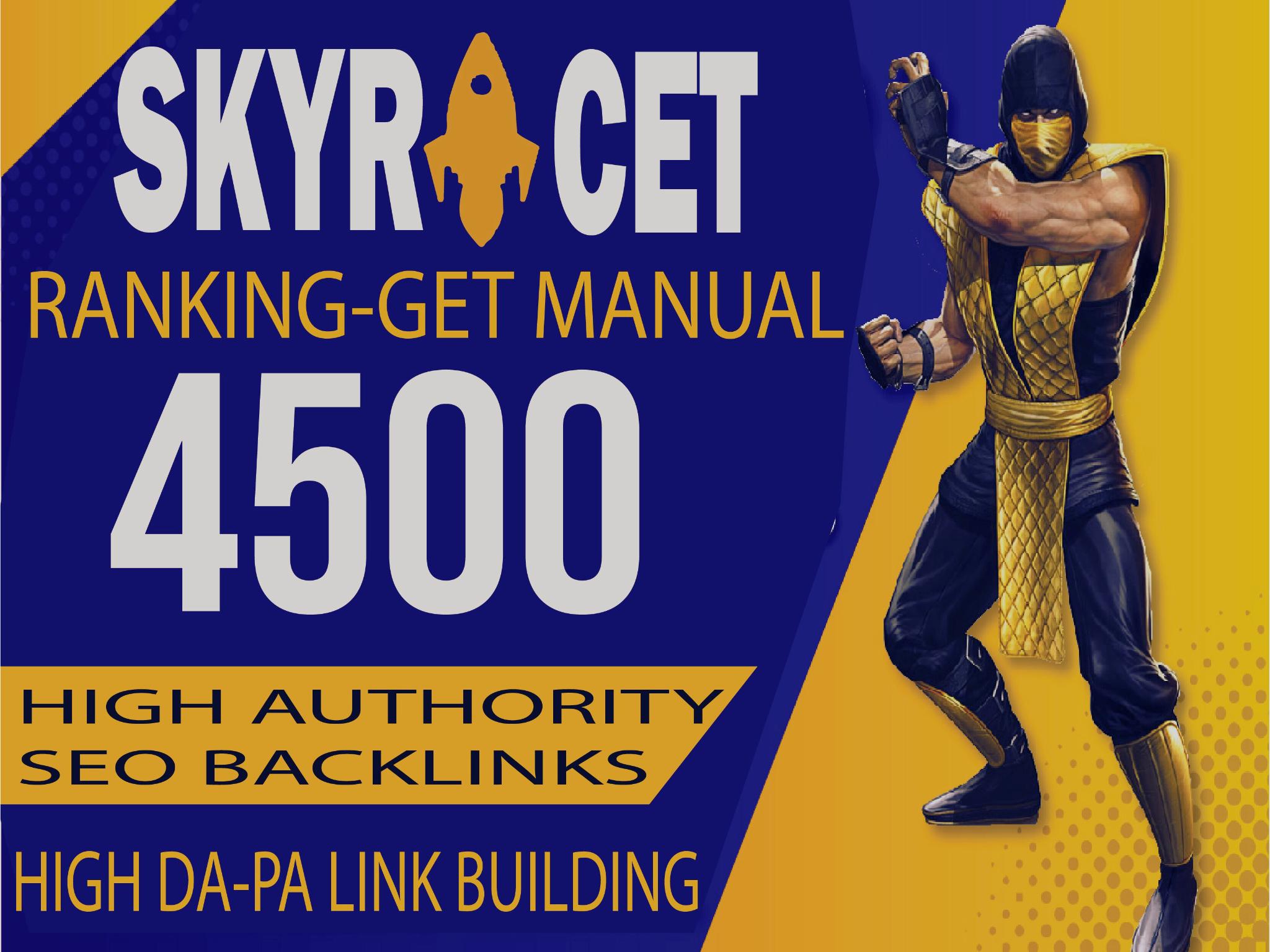 Get Manual 4500 High Authority SEO Backlinks to Skyro...