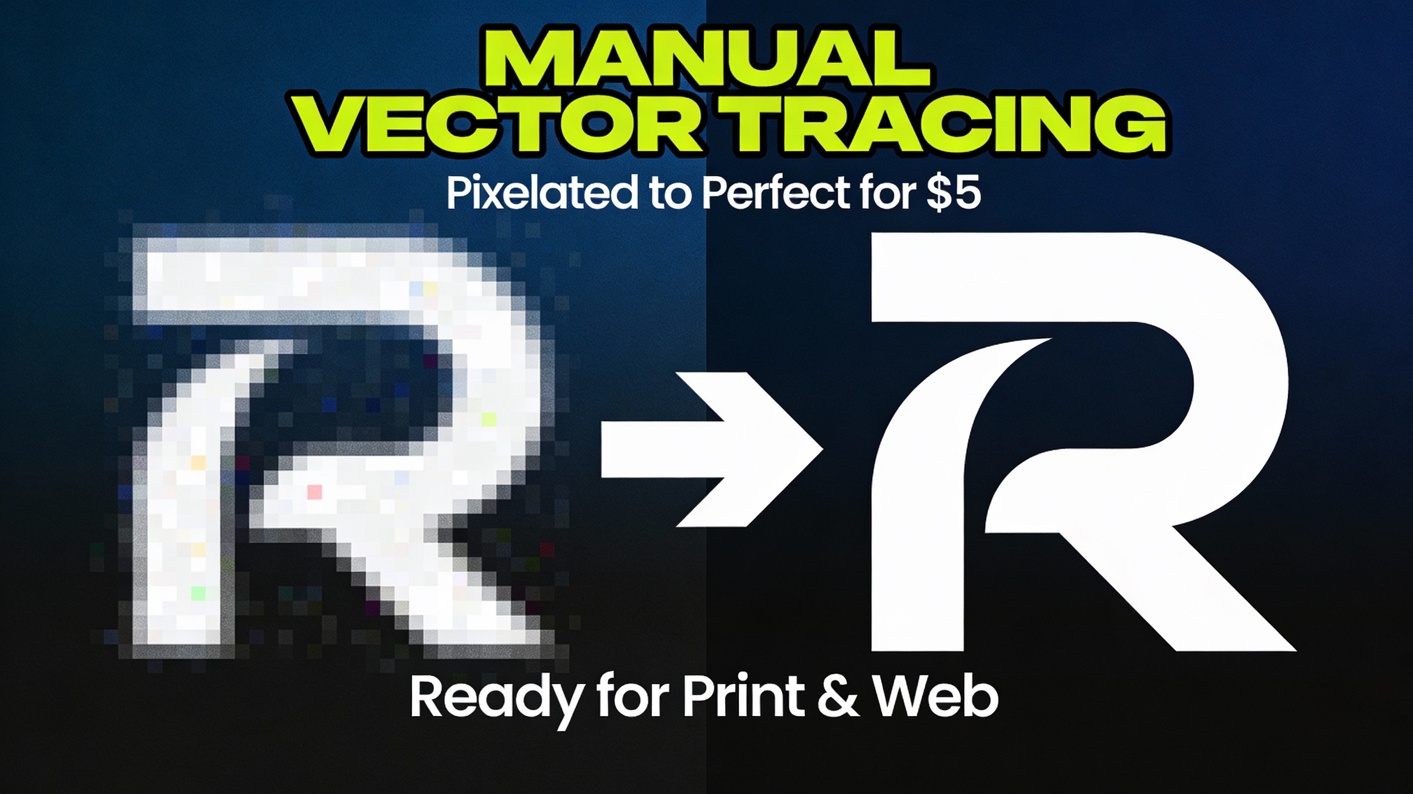 I will manually trace pixelated images/logos ready for print and internet