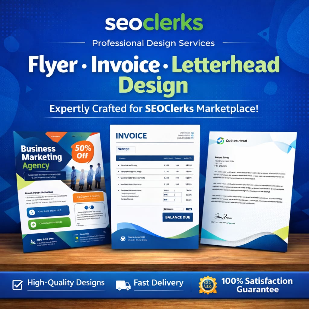 I will design professional flyer invoice and letterhead branding pack