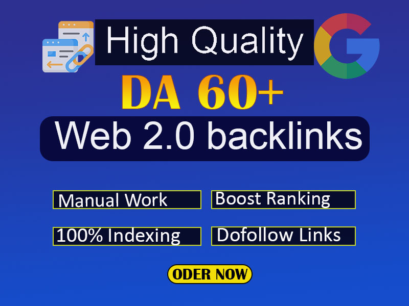  I will make Uniqe authority web 2 0 backlinks 