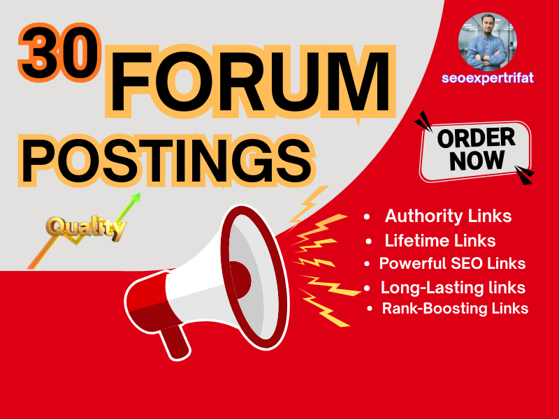 Forum Posting Service High Quality Manual Posts