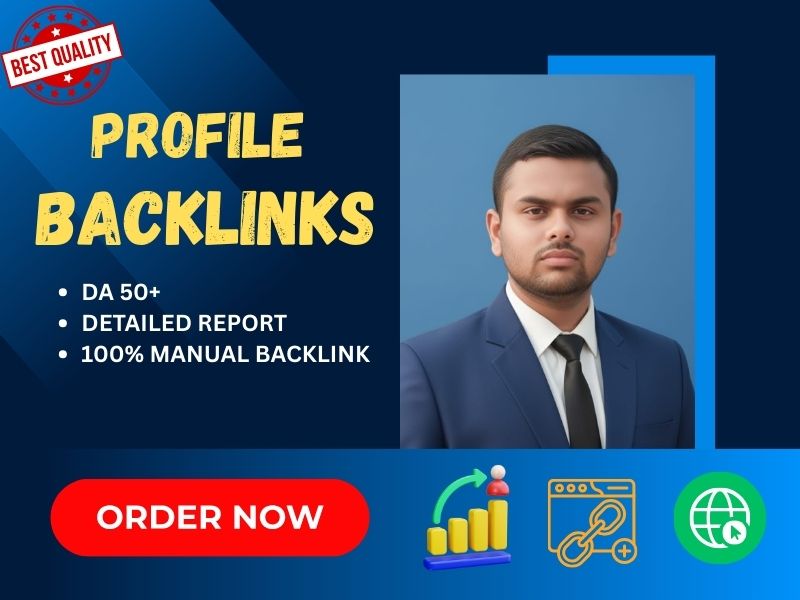 I will do profile backlinks high authority do follow ...