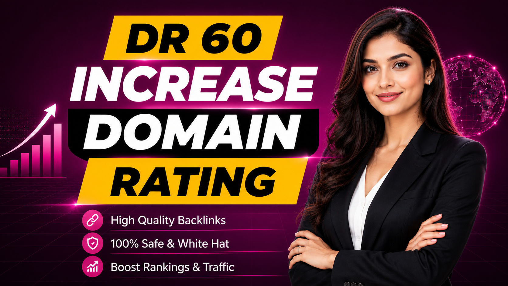 I will Increase Ahrefs DR 60 with manual Premium Link...
