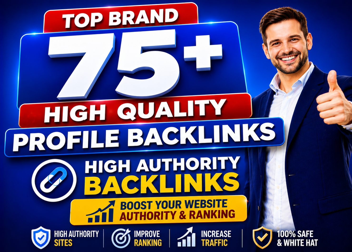 Exclusive 75 Profile Backlinks upto DA 70 to 80 Plus Manually Done Safe SEO Increase Google rank