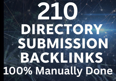 Grow your Business with Manually Do 210 Do Follow Directory Submission Backlinks