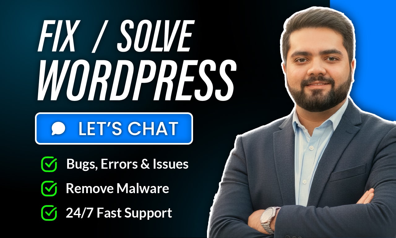 Fix WordPress Issues, Errors, Problems, Malware &a...
