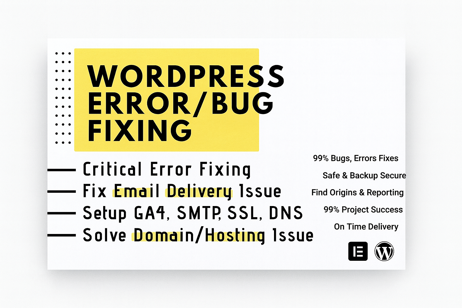 I Will Fix Bugs, Errors & Critical Issues of your WordPress Website