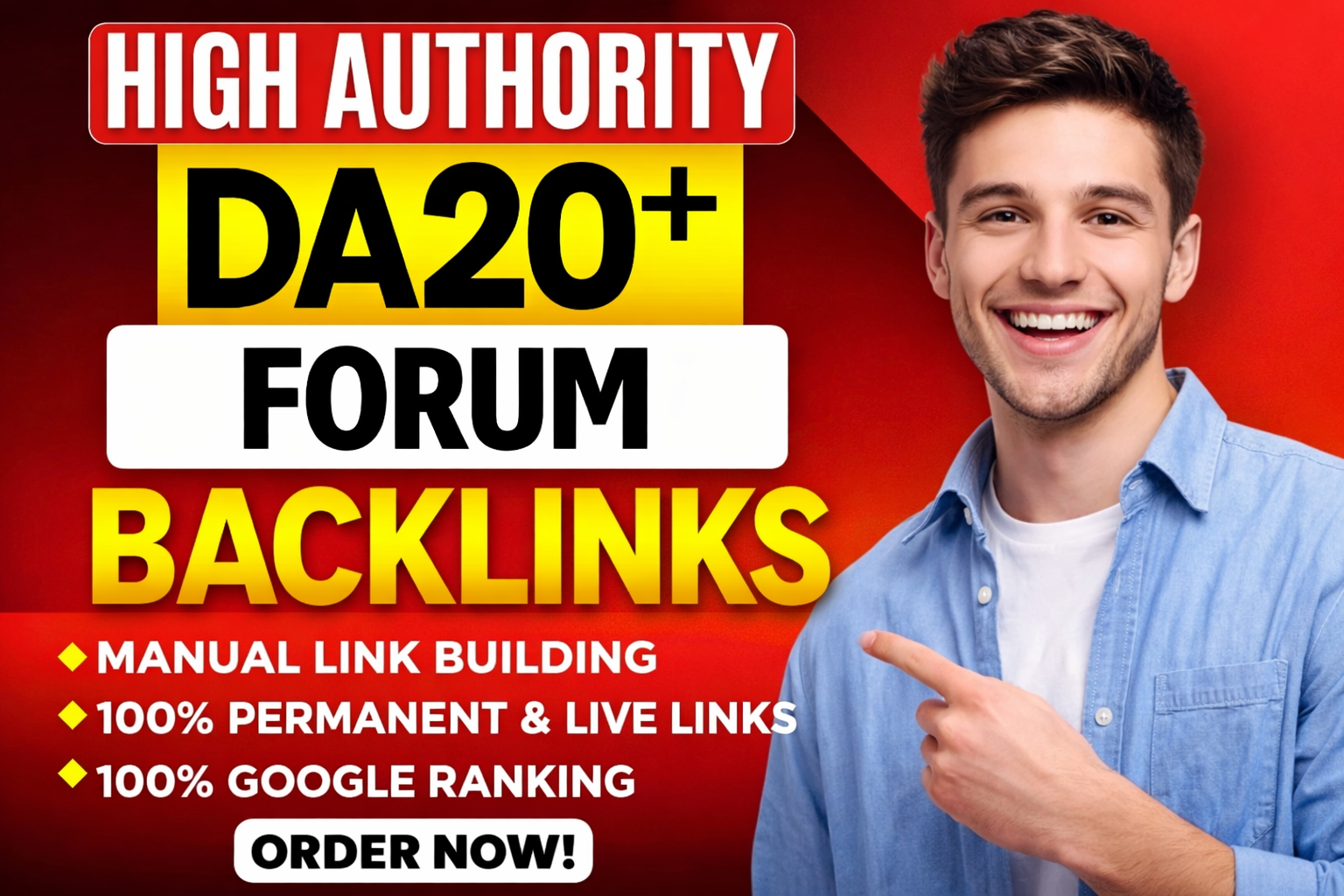 Build 40 FORUM Posting Backlinks with DA-20 Plus Dofo...