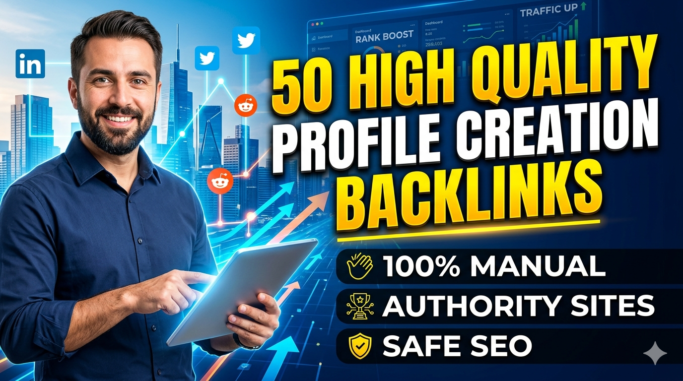 50 High Quality Profile Creation Backlinks Manual Aut...
