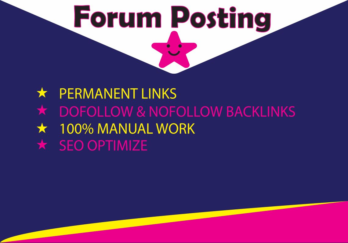 I will provide 50 Forum posting SEO backlinks