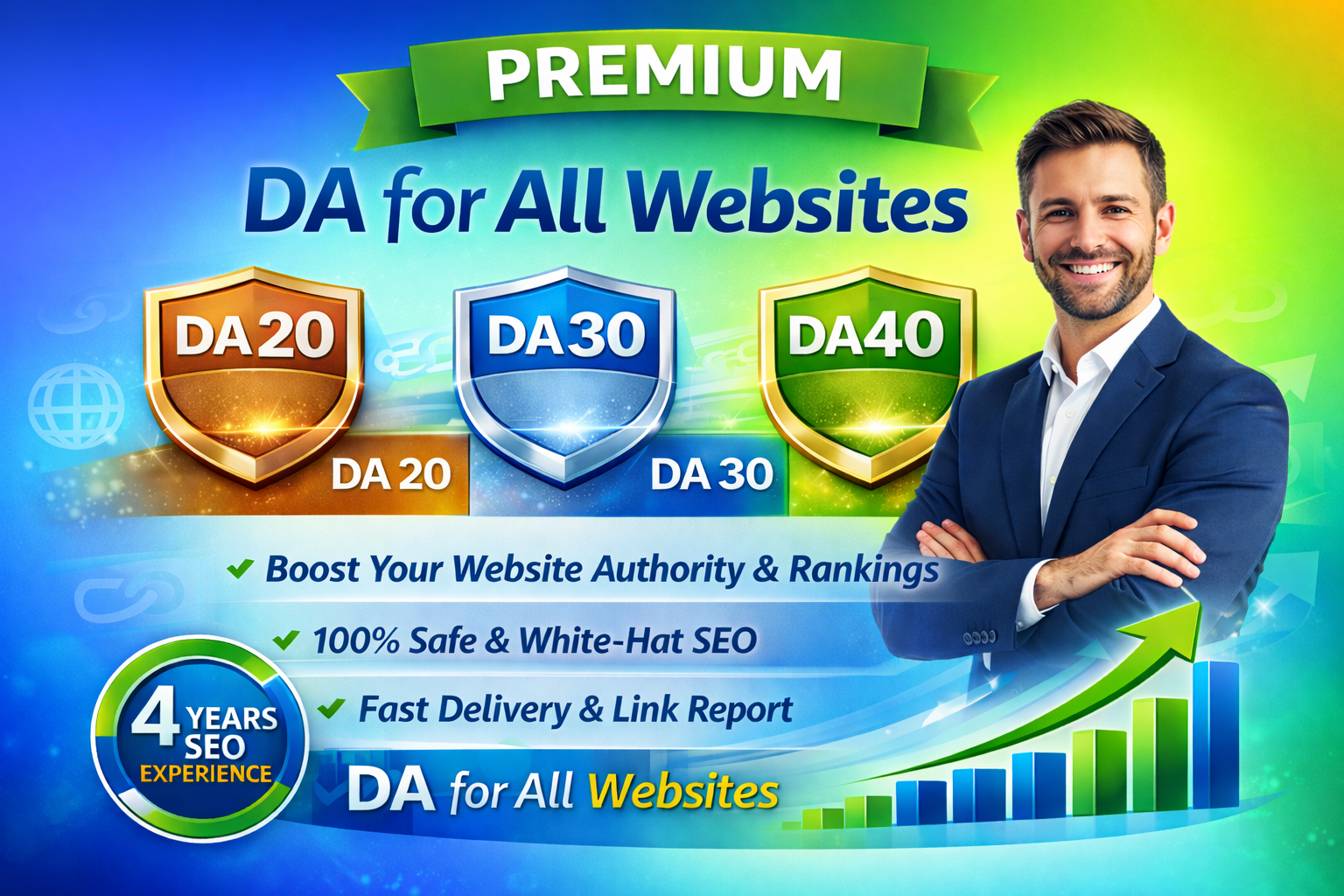 Increase Moz DA 40+ PA 30+ Safe and permanent
